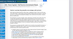 Desktop Screenshot of needhelppayingbills.com